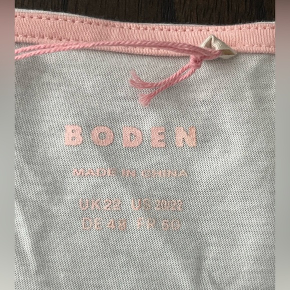 NWT Boden White and Pink Striped Top - US 20/22 - Picture 4 of 12